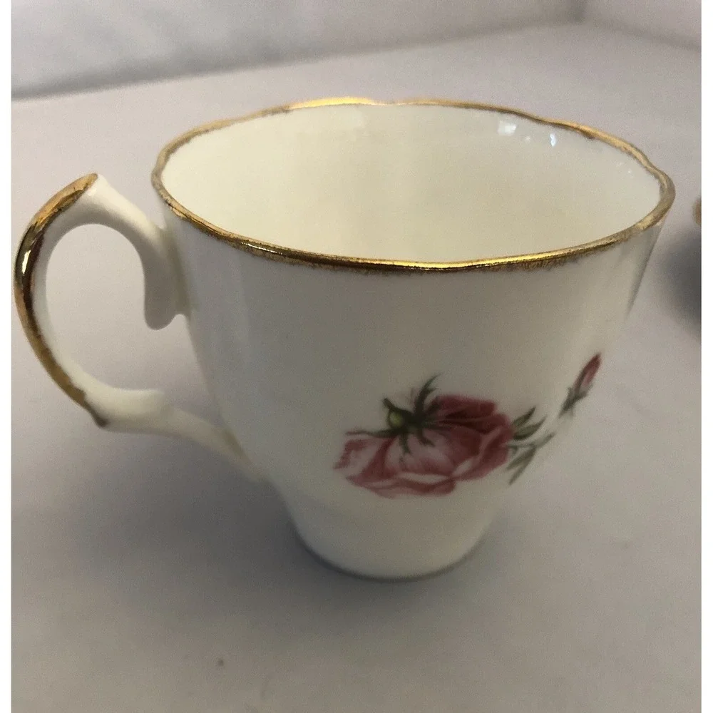 Royal Standard England Orleans Rose‎ Fine Bone China Saucer & Jason Tea Cup Gold